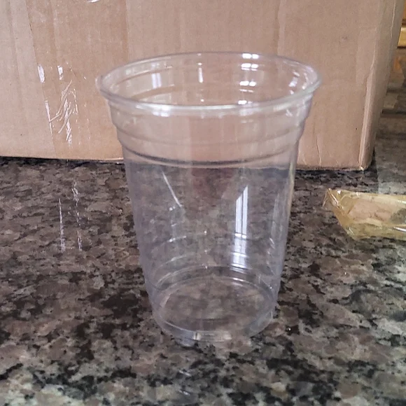 Clear Plastic PET Cups 16 oz new total 450disposable drinking cup APC16 sturdy